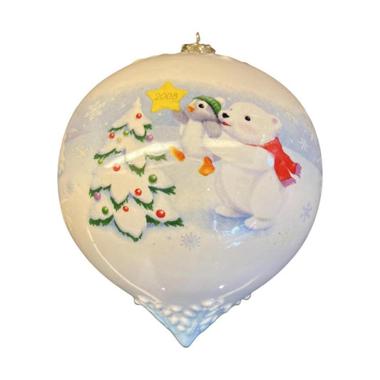 2008 Adding the Final Touch Hallmark Ornament (Snowball and Tuxedo) LPR3414 Image1