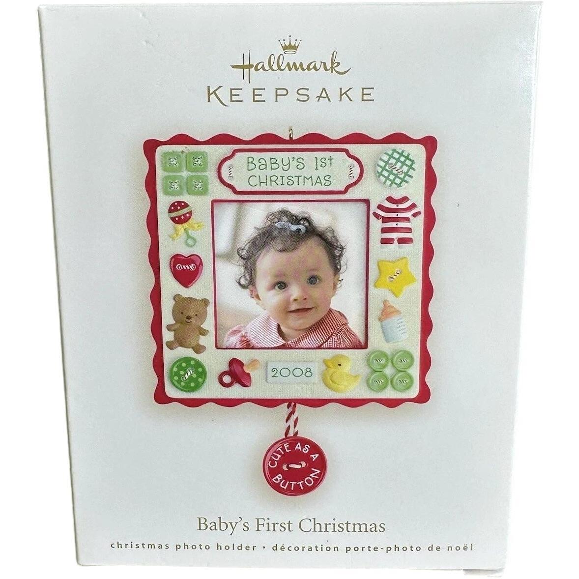 2008 Baby's First Christmas- Photo Holder Hallmark Ornament (Baby's First Christmas) QXG6104