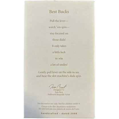 2008 Best Bucks Hallmark Ornament (Slot Machine) QXG2094