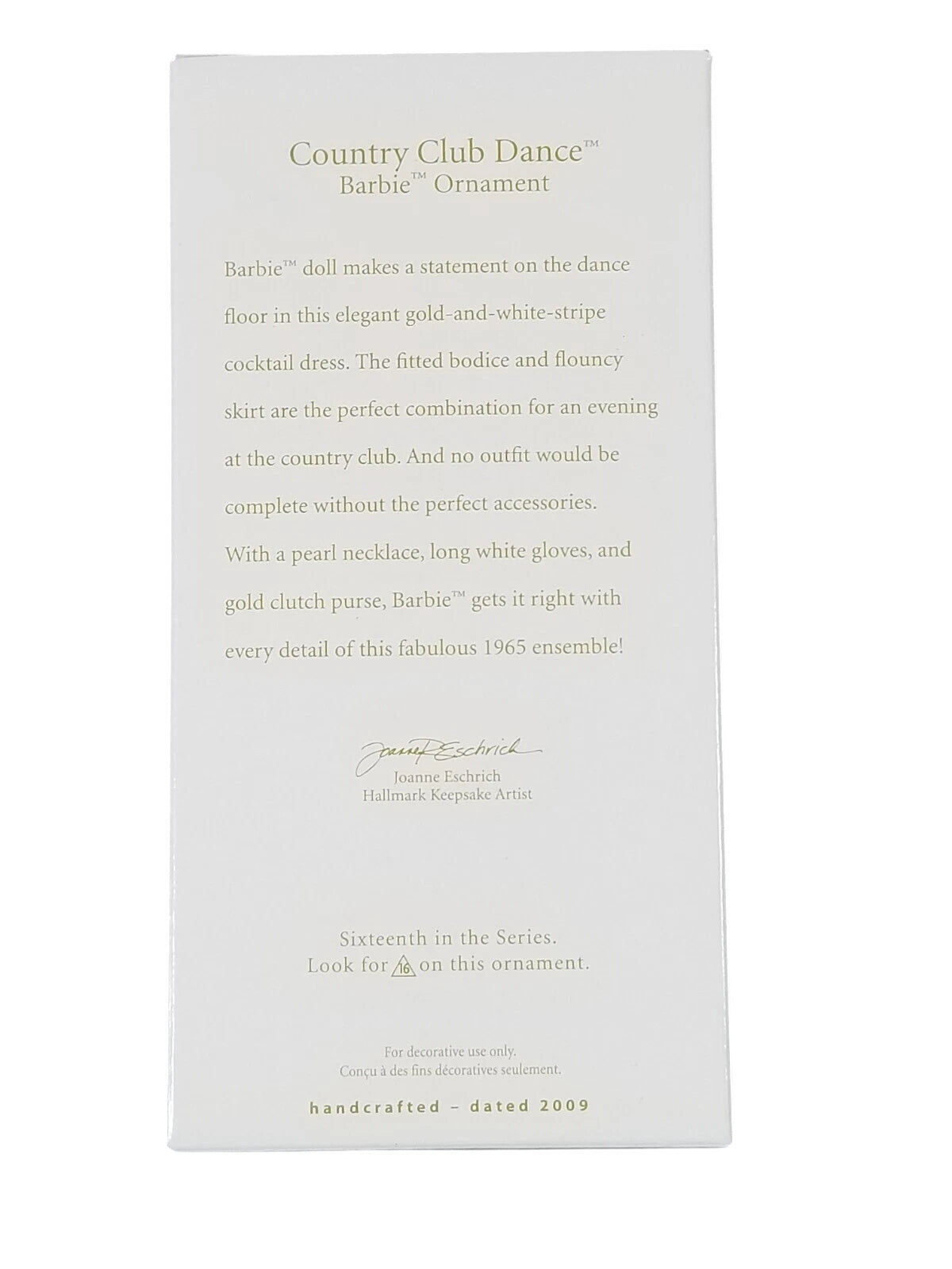 2008 Country Club Dance Hallmark Ornament (Barbie Ornament) QX8425