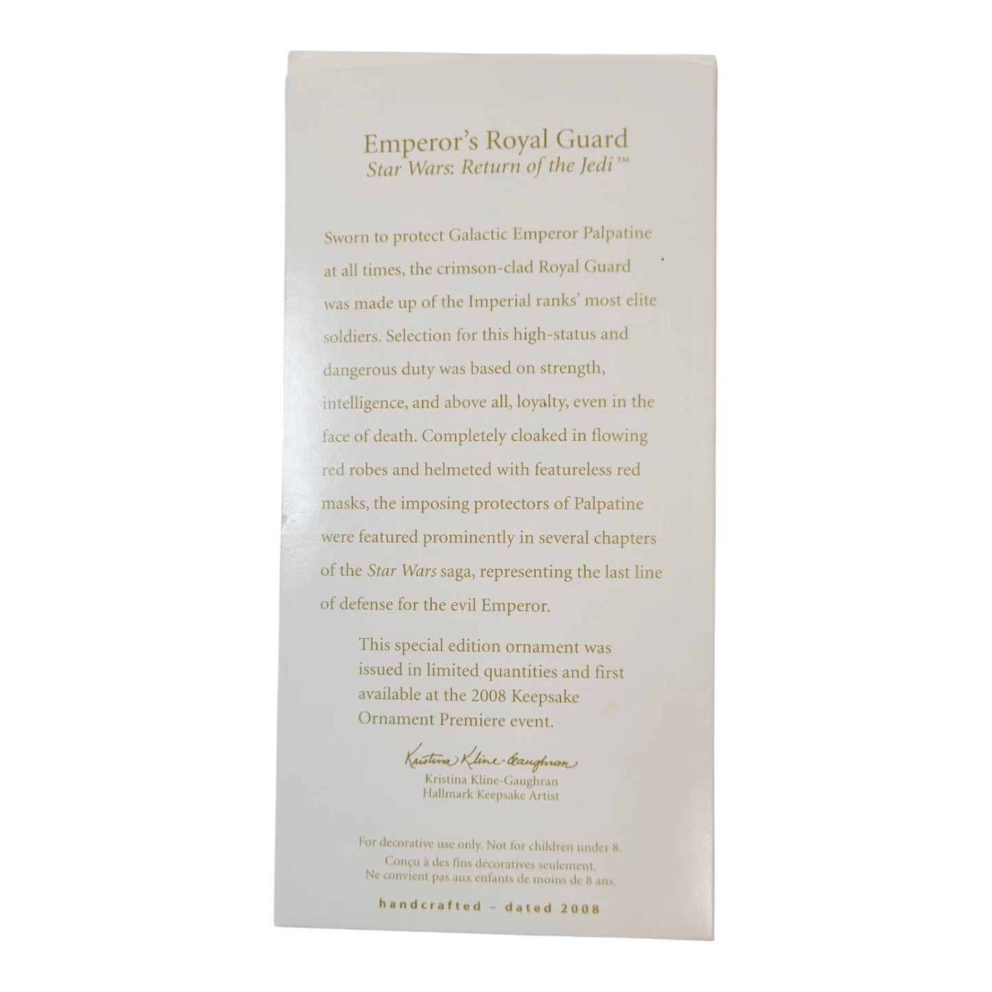 2008 Emperor's Royal Guard Hallmark Ornament (Star Wars) QXE9041