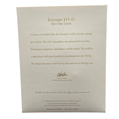 2008 Ercoupe 415 - D Hallmark Ornament (Sky's the Limit) QX2851