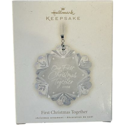 2008 First Christmas Together Hallmark Ornament (Snowflake) QXG6261