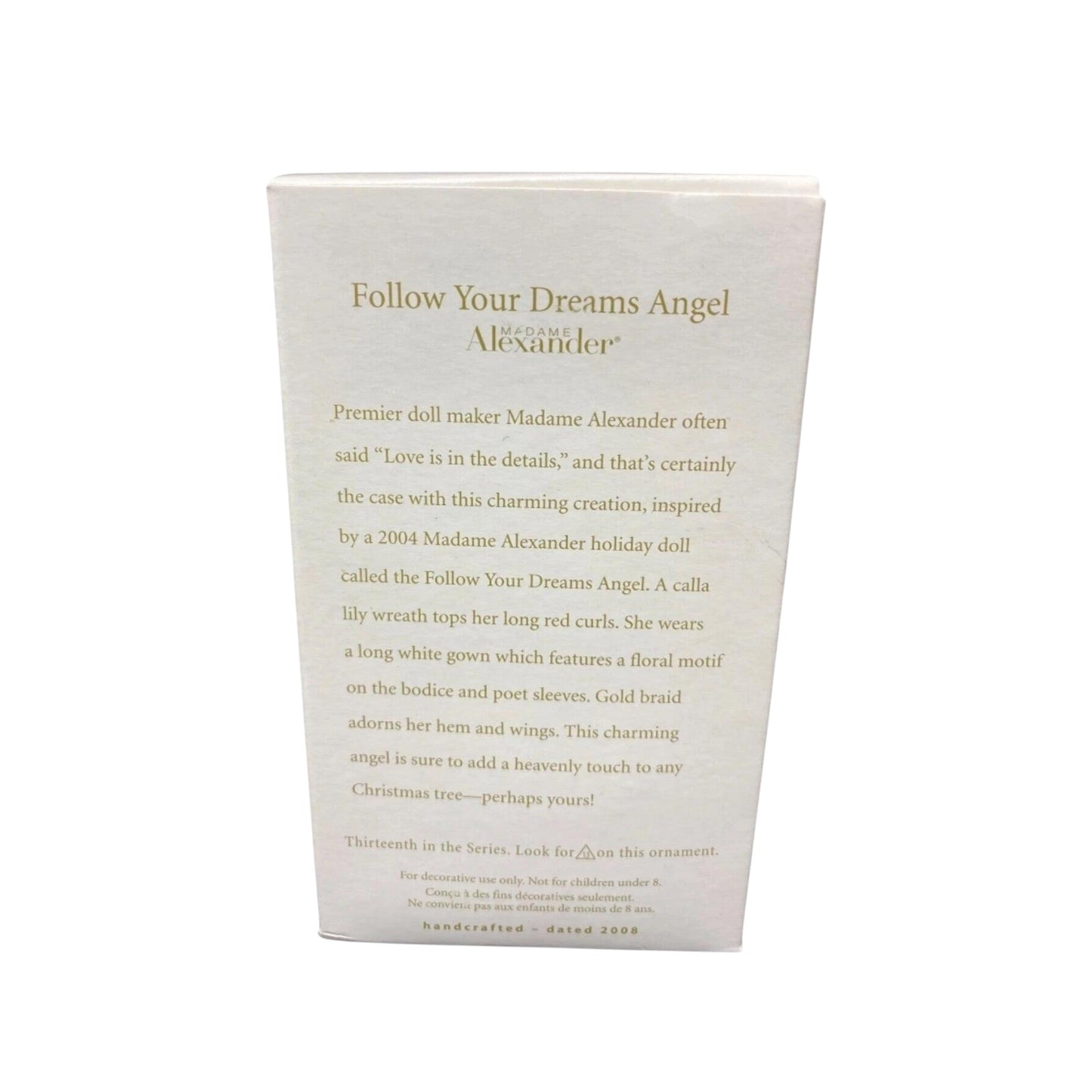 2008 Follow Your Dreams Angel Hallmark Ornament (Madame Alexander) QX2874 Image6