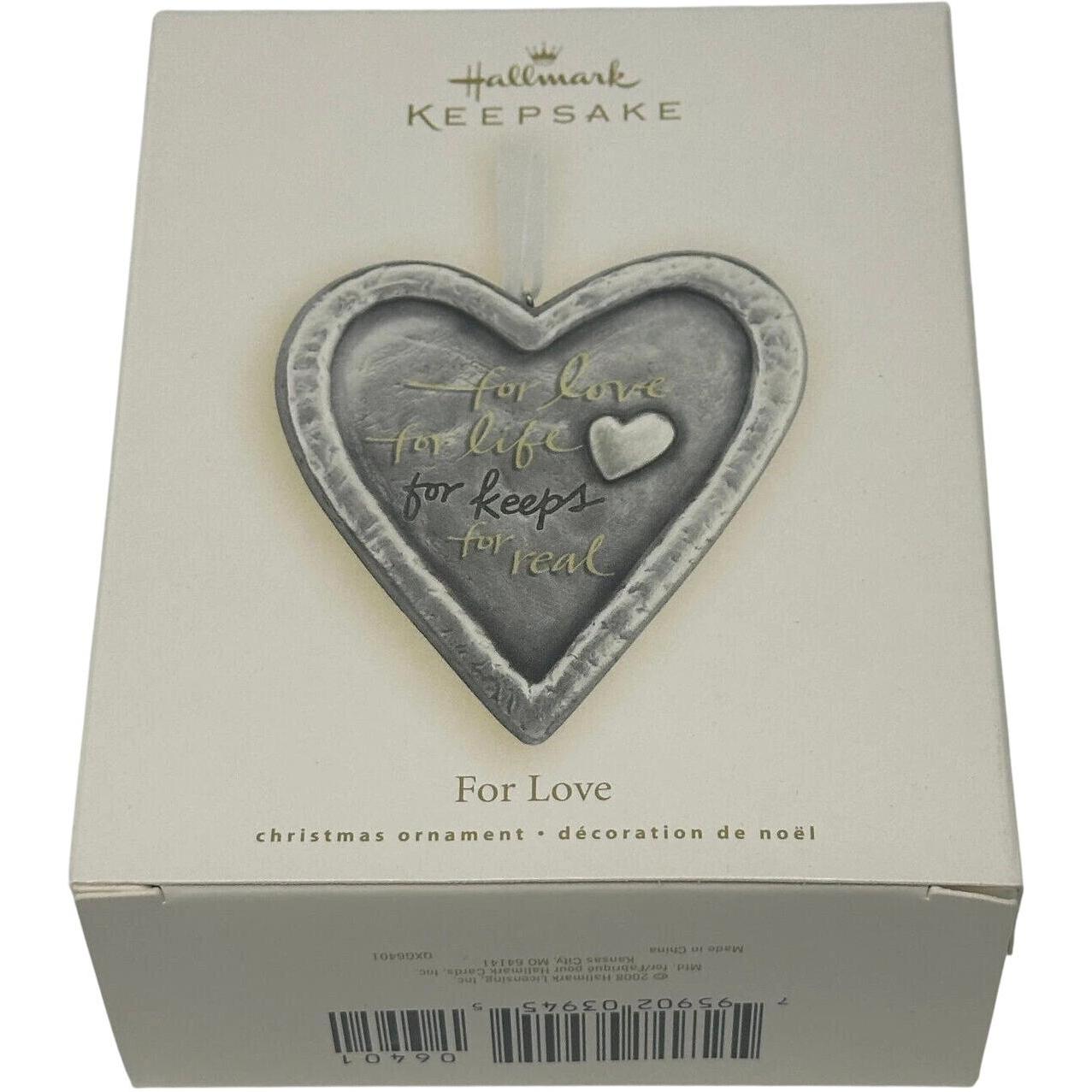 2008 For Love Hallmark Ornament (Heart) QXG6401
