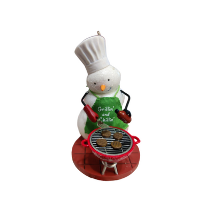 2008 Grillin' and Chillin' Hallmark Ornament (Snowman) QXG2061 Image1