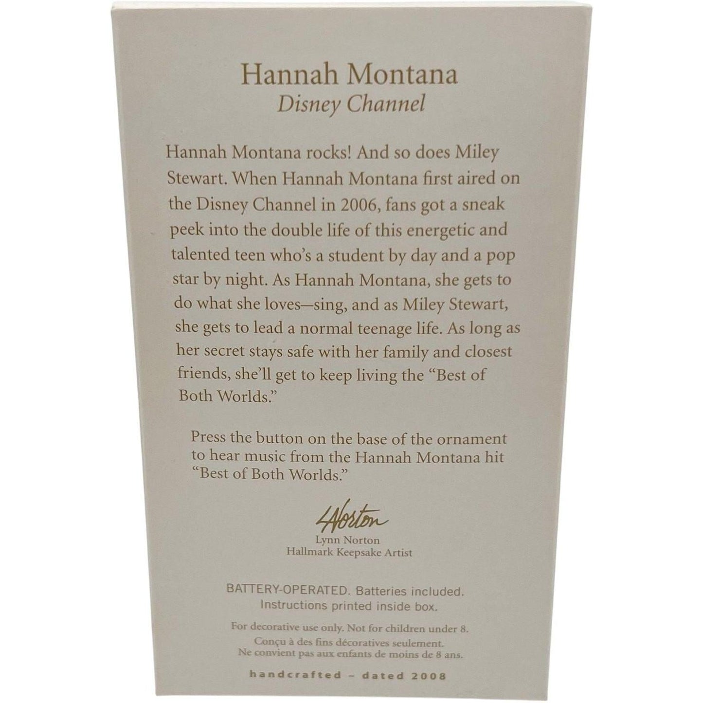 2008 Hannah Montana Hallmark Ornament (Disney) QXD2151