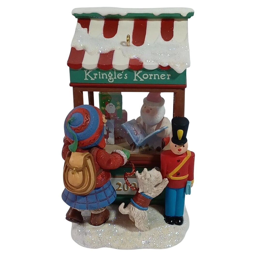 2008 Kringle's Korner Book Store Hallmark Ornament (Christmas Window) QXC8002 Image1