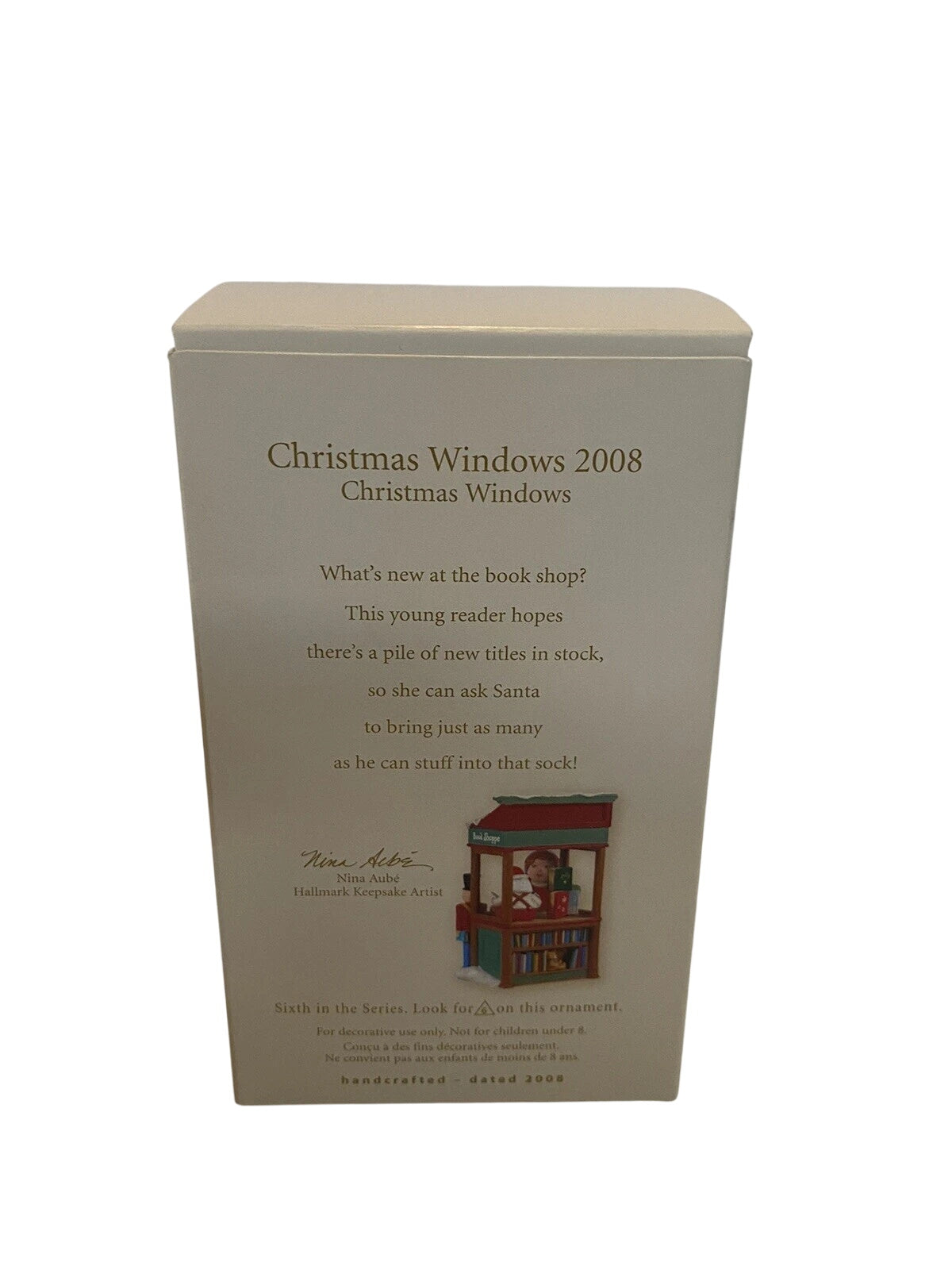 2008 Kringle's Korner Book Store Hallmark Ornament (Christmas Window) QXC8002 Image6