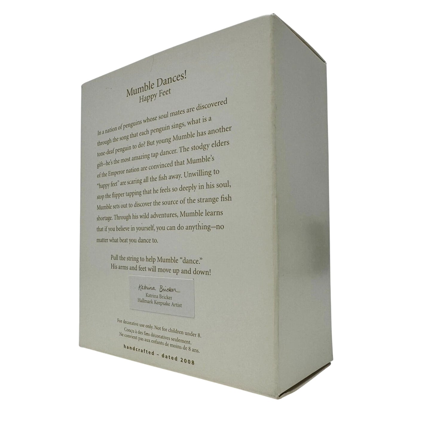 2008 Mumble Dances! Hallmark Ornament (Happy Feet) QXI7261