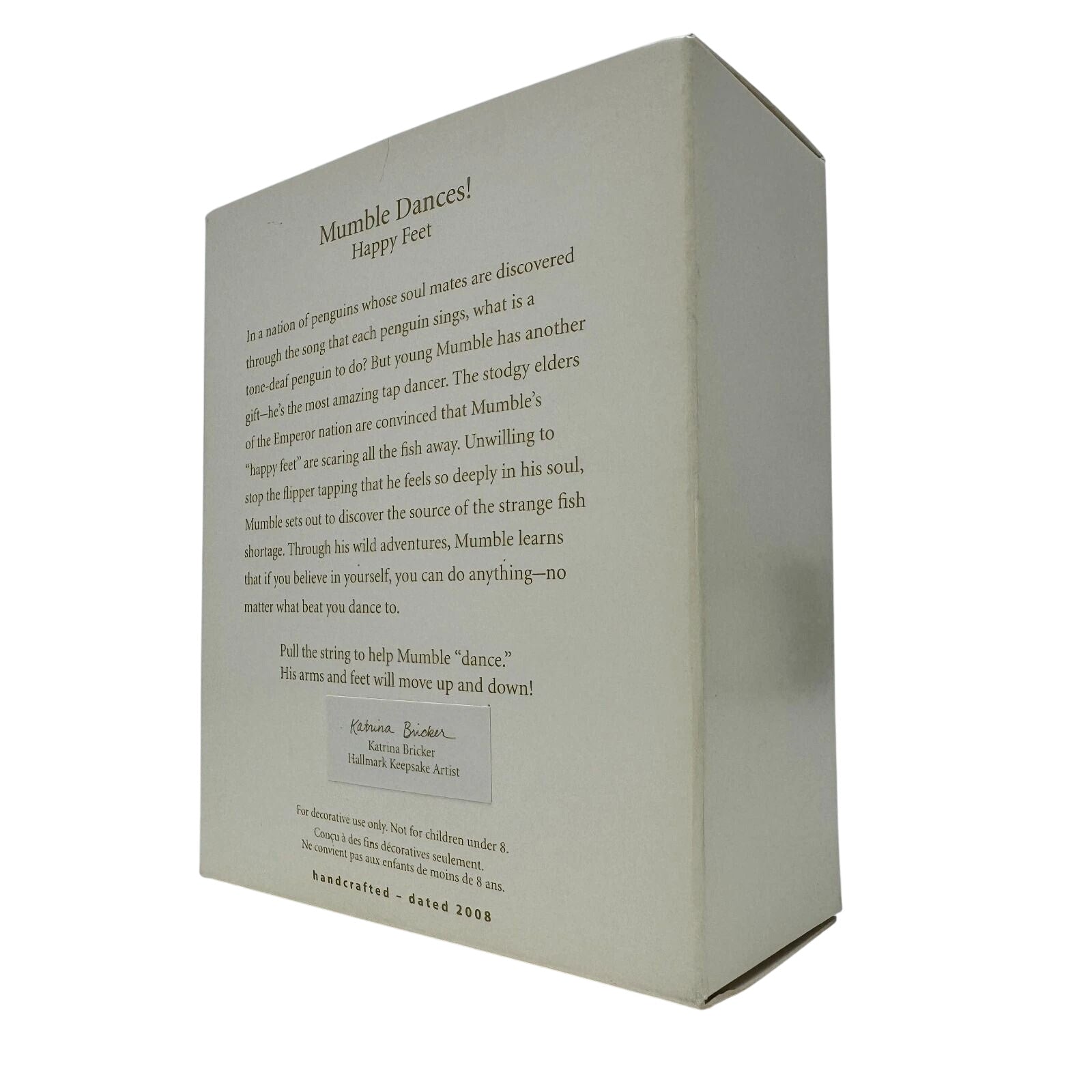 2008 Mumble Dances! Hallmark Ornament (Happy Feet) QXI7261