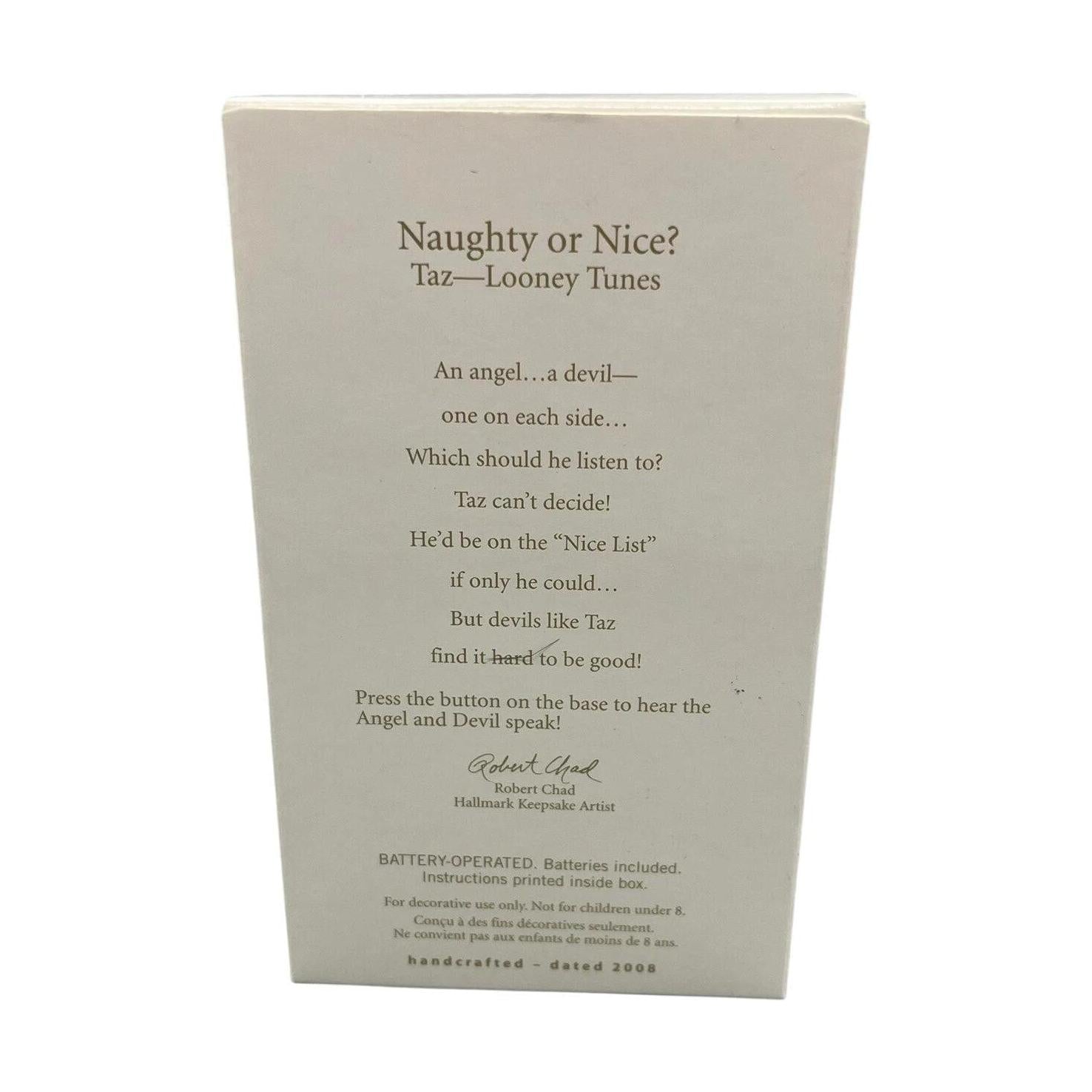 2008 Naughty or Nice? Hallmark Ornament (Taz-Looney Tunes) QX4194 Image7