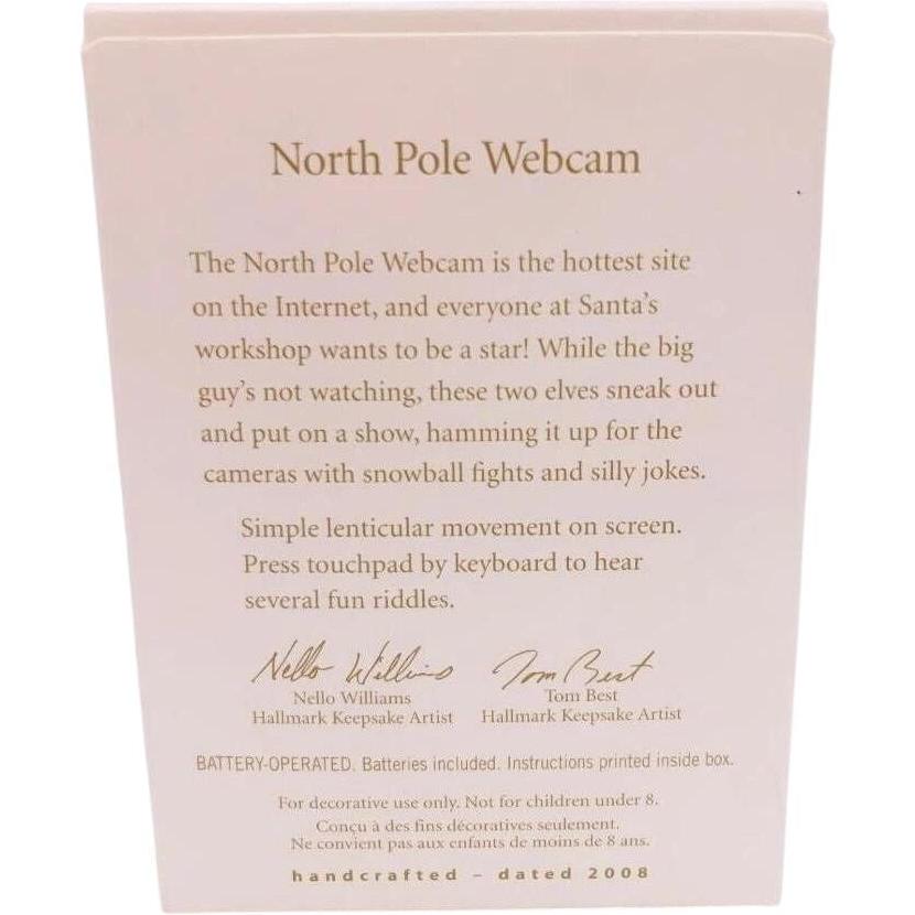 2008 North Pole Webcam Hallmark Ornament (Magic Laptop) QHF3034