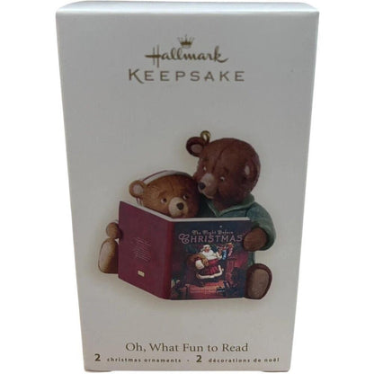 2008 Oh, What Fun to Read Hallmark Ornament (Bear) QXG7224