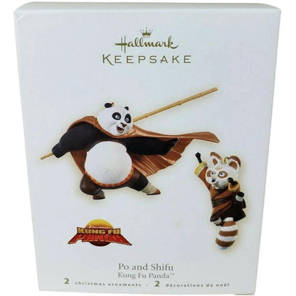 2008 Po and Shifu Hallmark Ornament (Kung Fu Panda) QXI4261