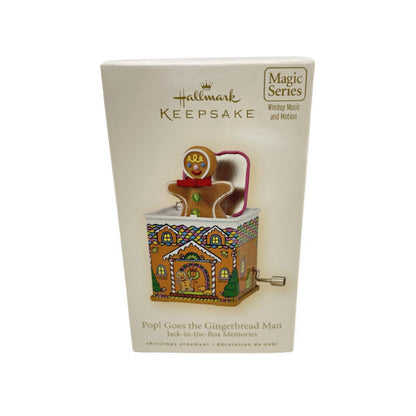2008 Pop! Goes the Gingerbread Man Hallmark Ornament (Jack-in-the-Box Memories) QX7161