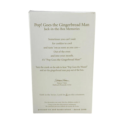 2008 Pop! Goes the Gingerbread Man Hallmark Ornament (Jack-in-the-Box Memories) QX7161 Image6