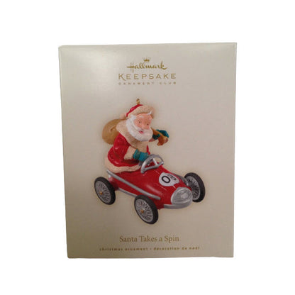 2008 Santa Takes a Spin Hallmark Ornament (Santa Claus) QXC8014