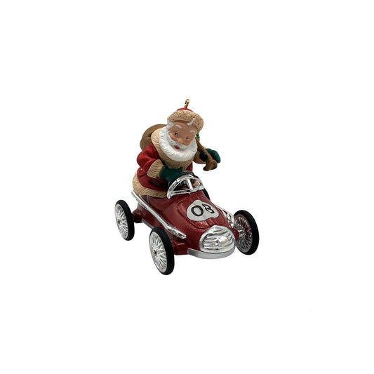 2008 Santa Takes a Spin Hallmark Ornament (Santa Claus) QXC8014 Image1