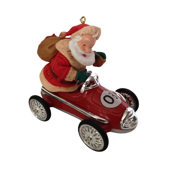 2008 Santa Takes a Spin Hallmark Ornament (Santa Claus) QXC8014