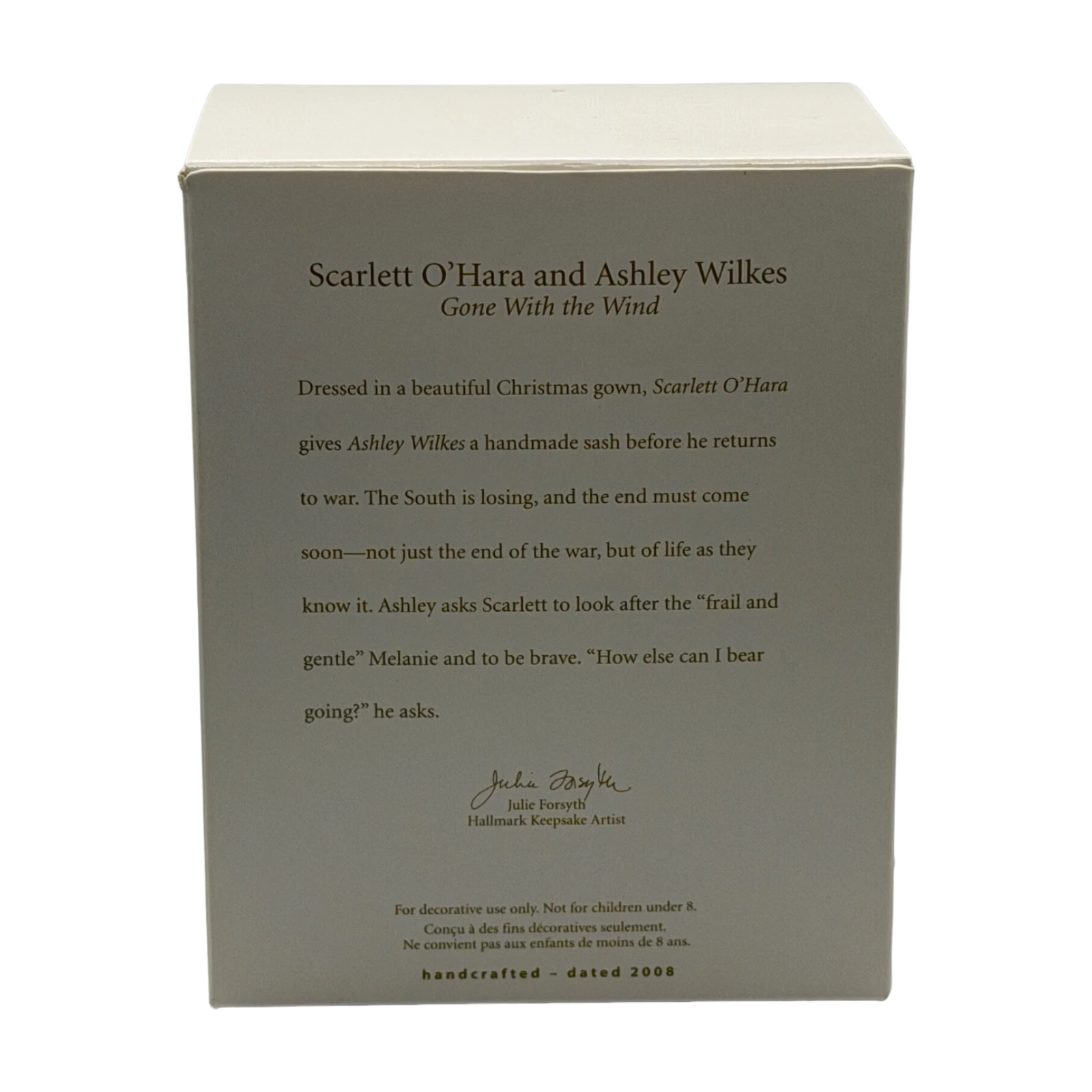 2008 Scarlett O'Hara and Ashley Wilkes Hallmark Ornament (Gone with the Wind) QXI4141 Image6