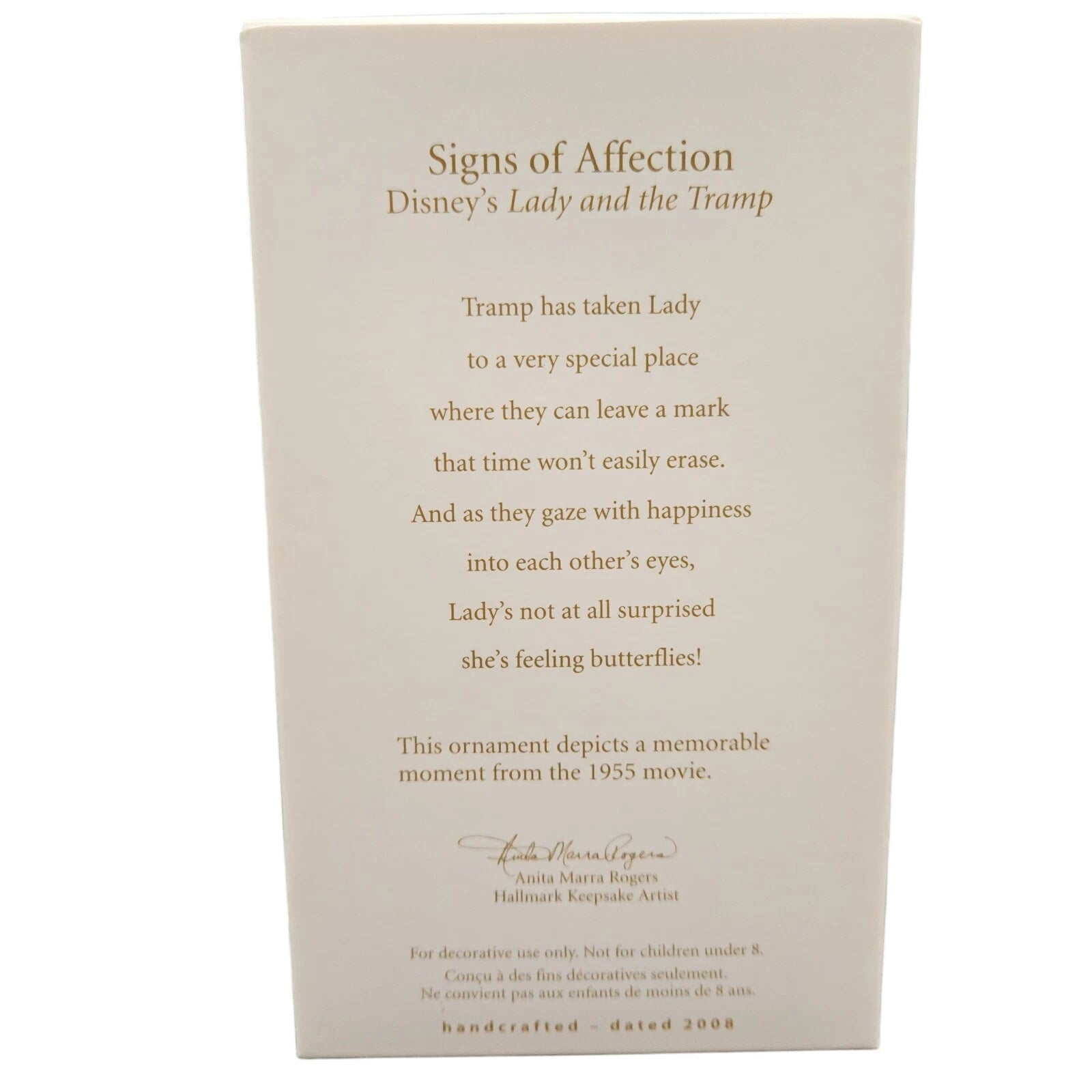 2008 Signs of Affection Hallmark Ornament (Lady and the Tramp) QXD6244 Image6