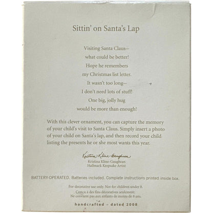 2008 Sittin' on Santa's Lap Hallmark Ornament (Photo Holder) QXG7271