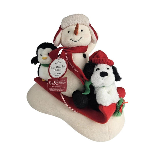 2008 Snow What Fun Sledders Hallmark Ornament (Snowmen) QK4004 Image1
