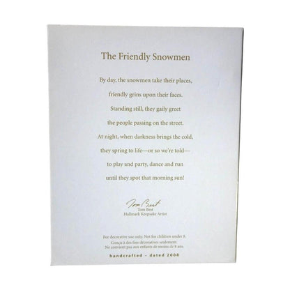 2008 The Friendly Snowmen Hallmark Ornament (Snowmen) QXM8104 Image5