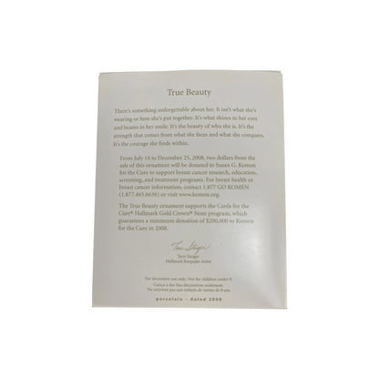 2008 True Beauty Hallmark Ornament (Susan G Komen) QXG6231 Image6
