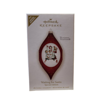 2008 Waiting for Santa Hallmark Ornament (Norman Rockwell) QXE9091