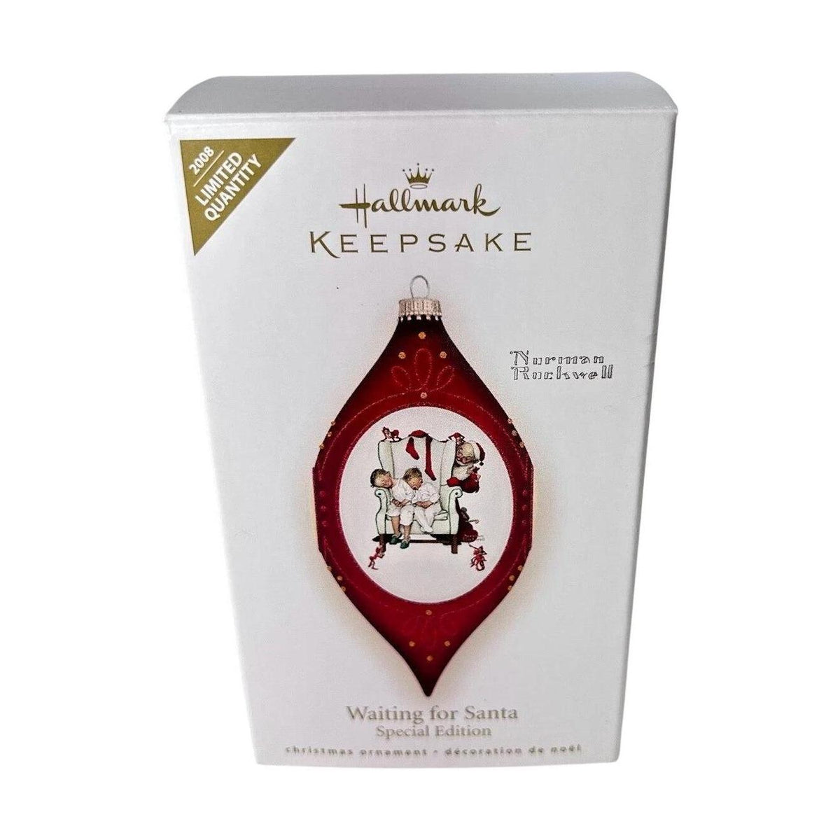 2008 Waiting for Santa Hallmark Ornament (Norman Rockwell) QXE9091 Image2