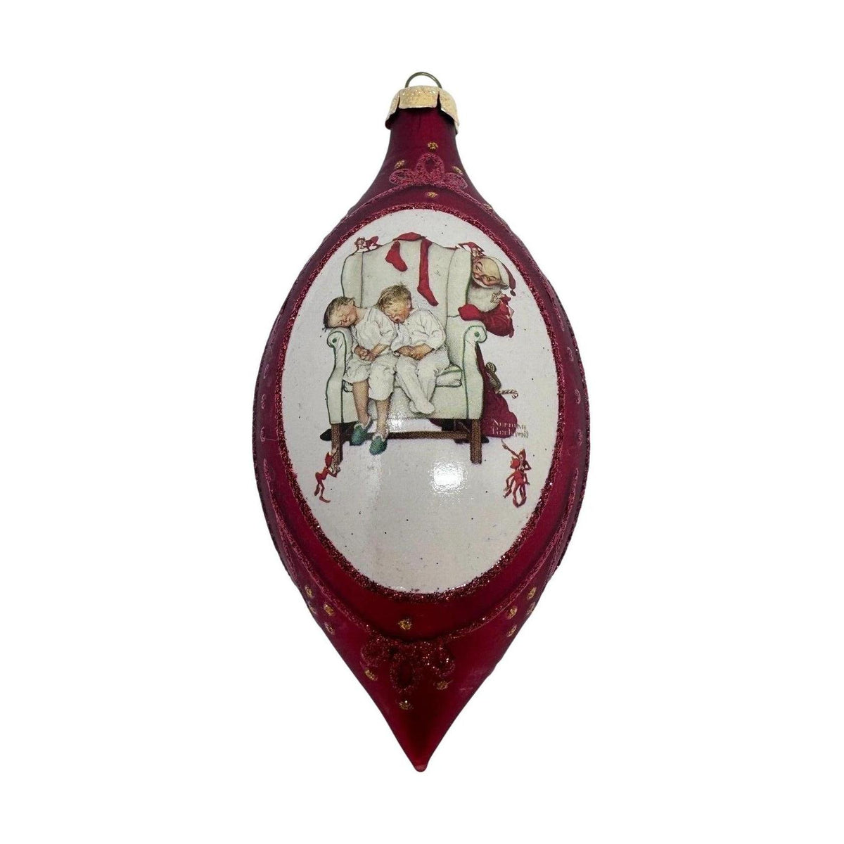 2008 Waiting for Santa Hallmark Ornament (Norman Rockwell) QXE9091 Image5