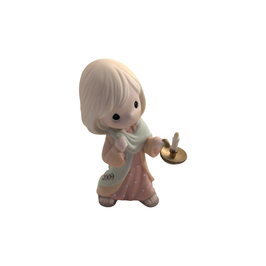 2008 Young Girl Candle Ornament - Porcelain Bisque with Multicolor Design Image1