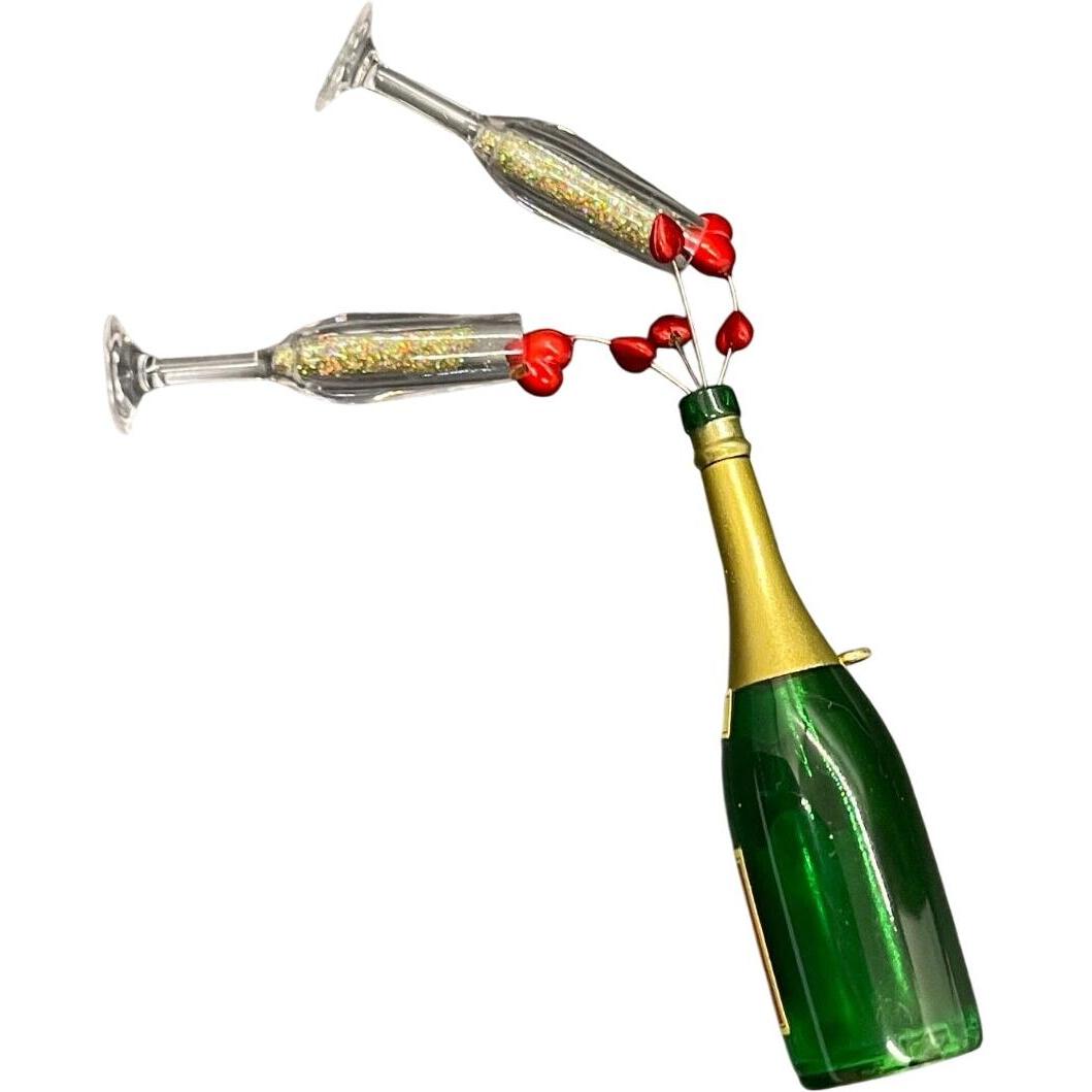 2009 A Toast to Love Hallmark Ornament (Our First Christmas) QXG6082