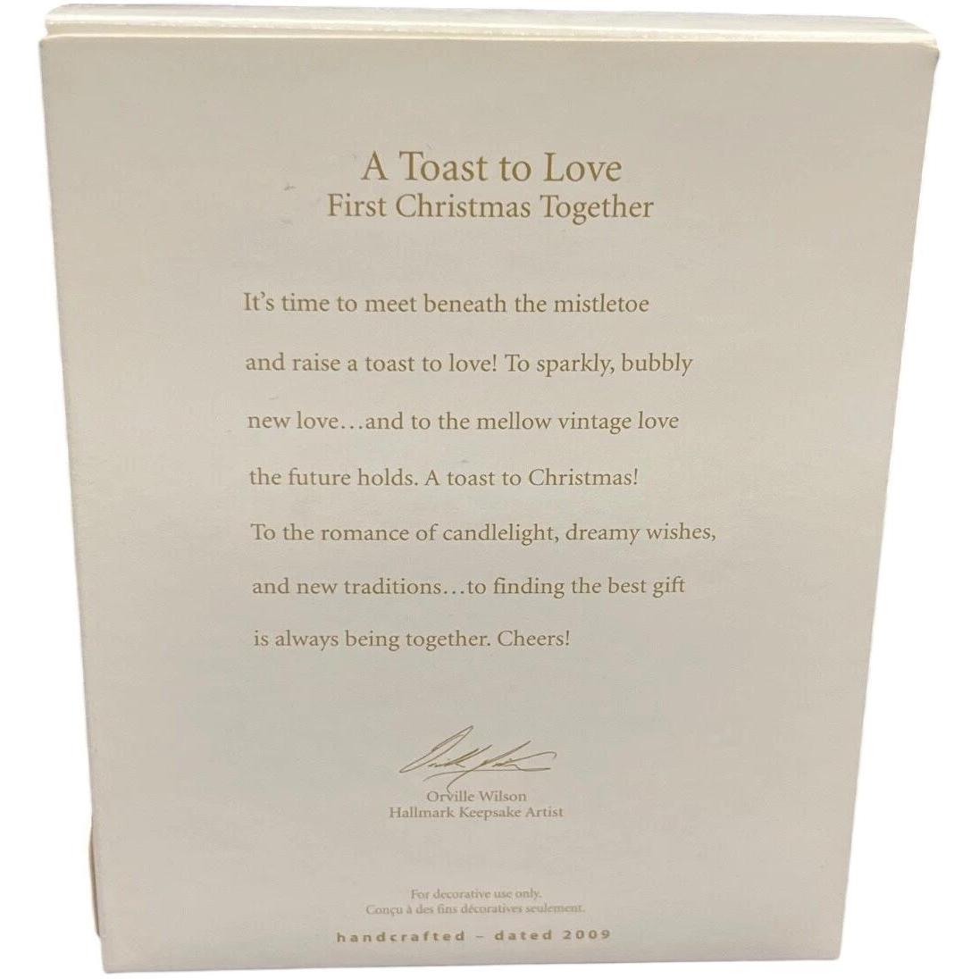 2009 A Toast to Love Hallmark Ornament (Our First Christmas) QXG6082