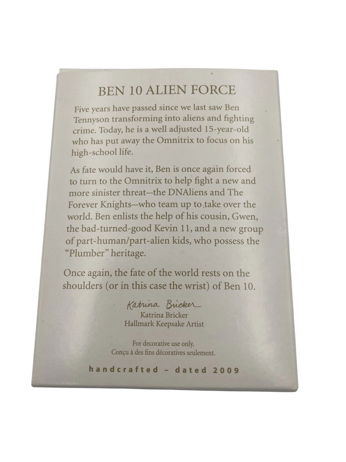 2009 Ben 10: Alien Force Hallmark Ornament (Ben 10) QXI1315