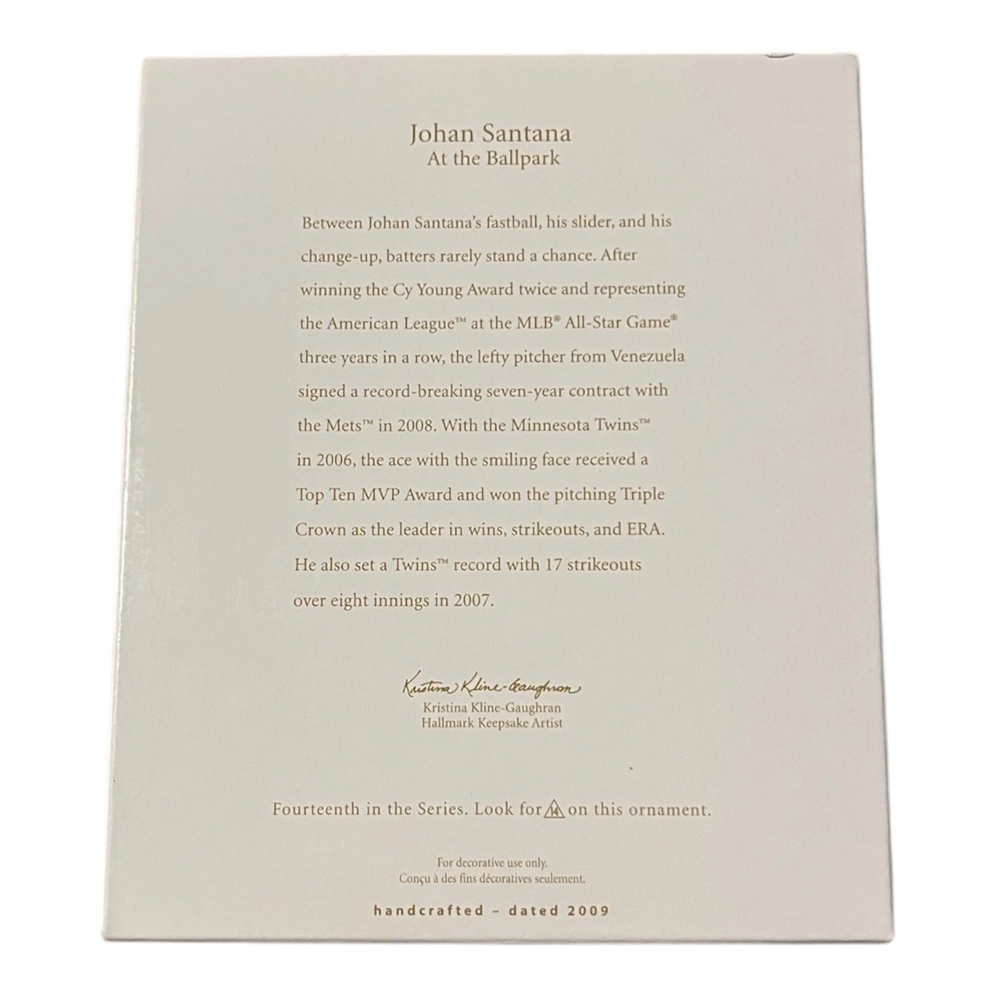 2009 Johan Santana (At the Ballpark)