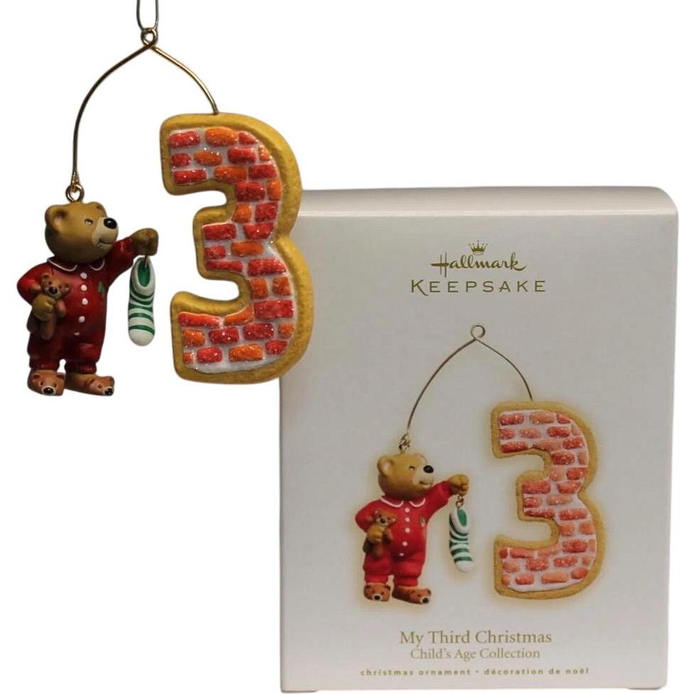 2009 My Third Christmas Hallmark Ornament (Child's Age Collection) QXG6055