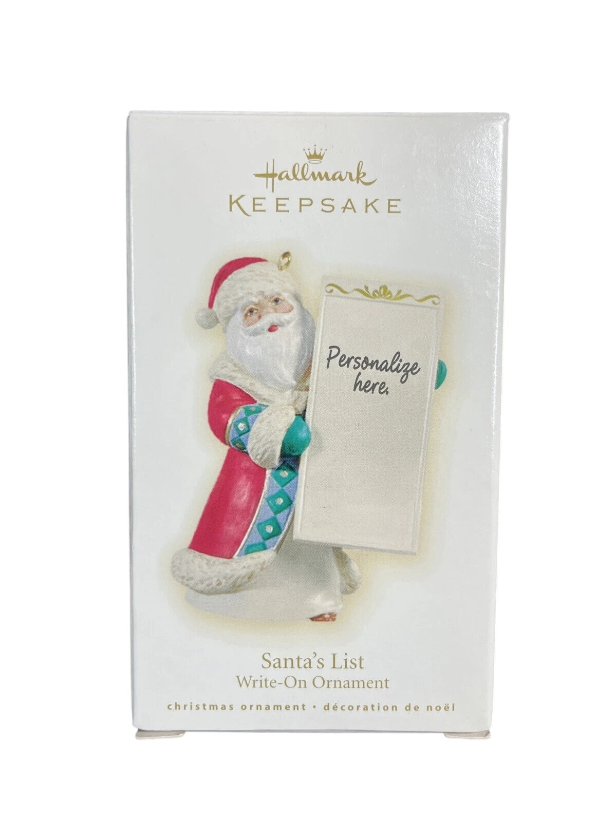 2009 Santa's List Write-On Ornament Hallmark Ornament (Santa Claus) QLZ3915