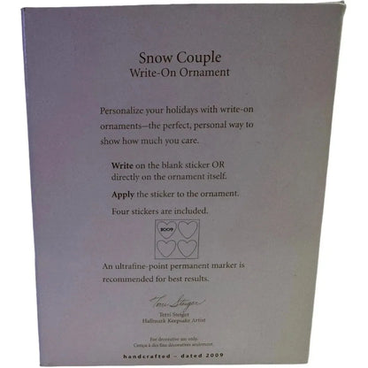 2009 Snow Couple Hallmark Ornament (Snowmen) QLZ3912
