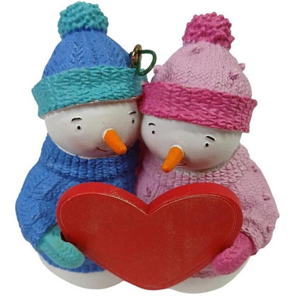2009 Snow Couple Hallmark Ornament (Snowmen) QLZ3912