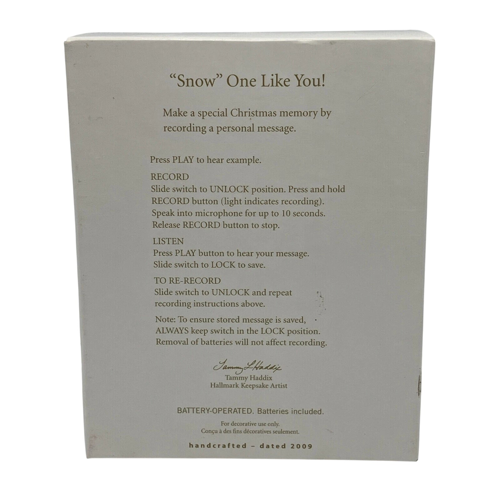 2009 "Snow" One Like You! Hallmark Ornament (Polar Bear) QSR4522