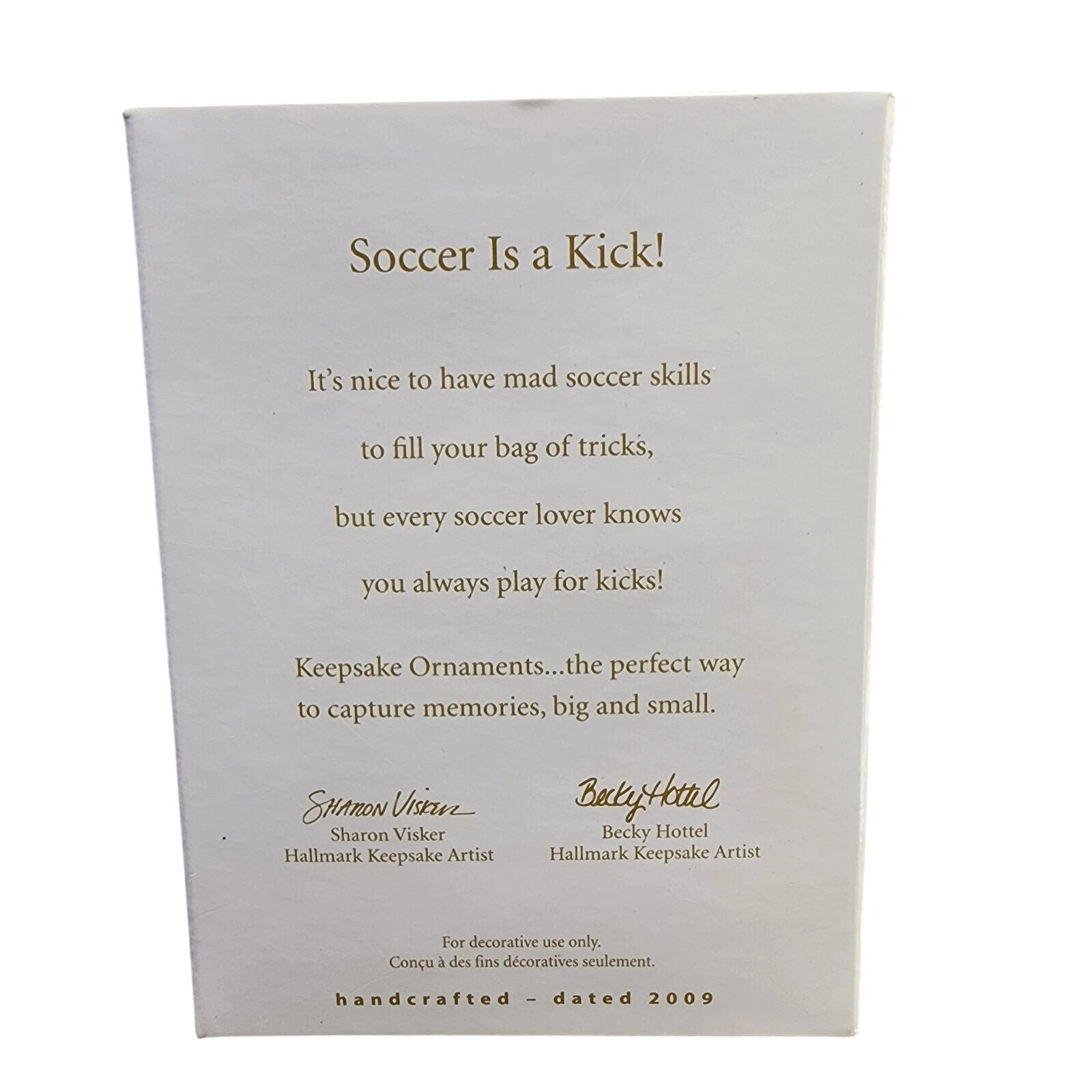 2009 Soccer Is a Kick! Hallmark Ornament (Sports & Activities) QXG6735