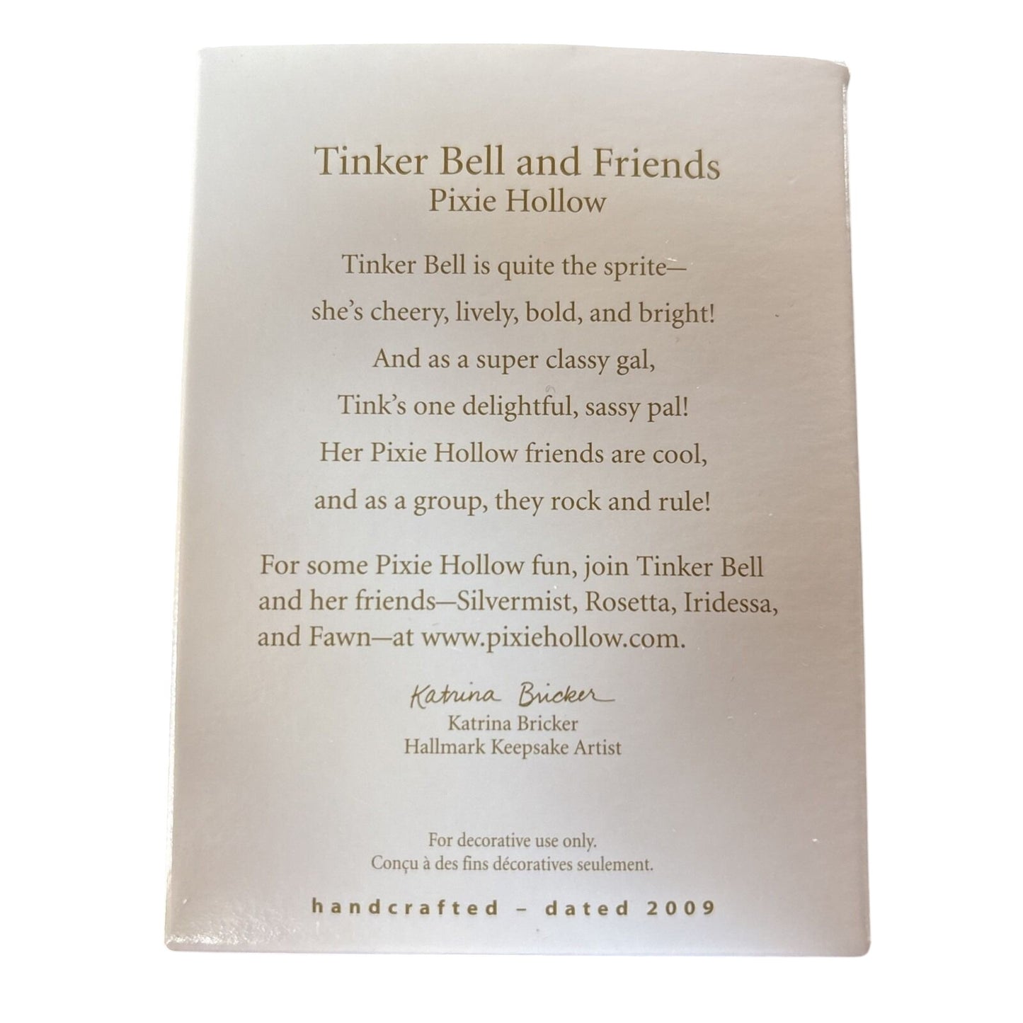 2009 Tinker Bell and Friends Hallmark Ornament (Tinker Bell) QXM9102