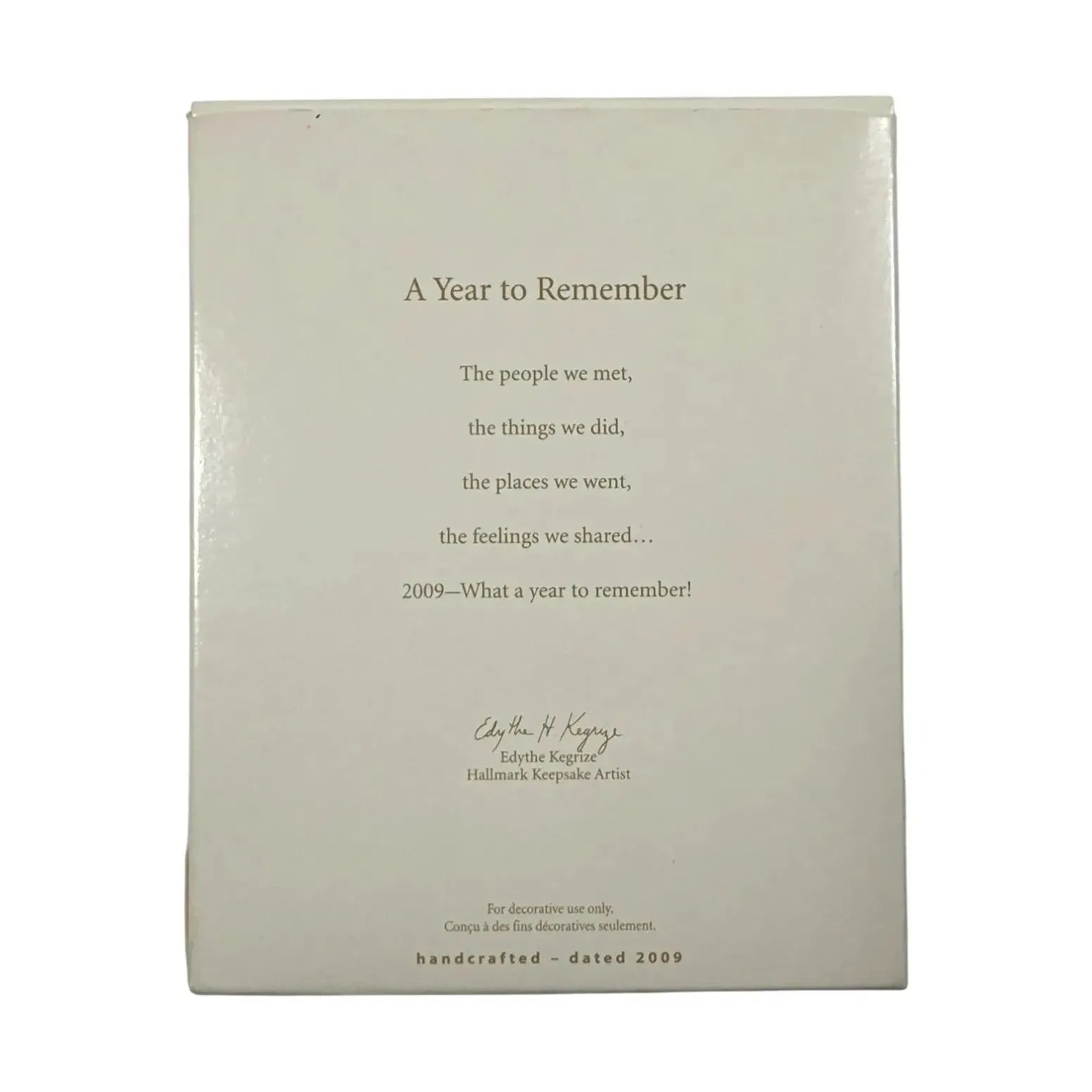2009 A Year to Remember Hallmark Ornament (Snowflake) QXG6625 Image4