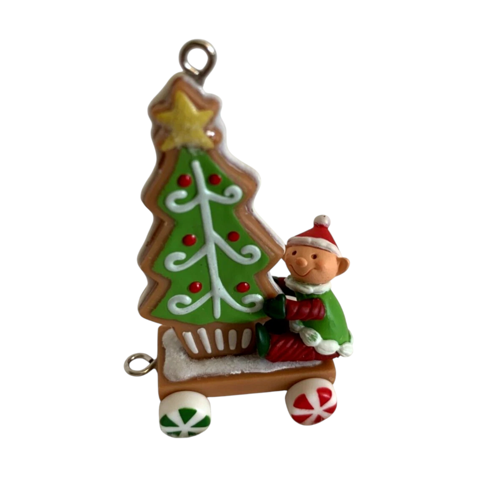 2009 Cheerful Elf Hallmark Ornament (Santa's Sleigh) QXC9035