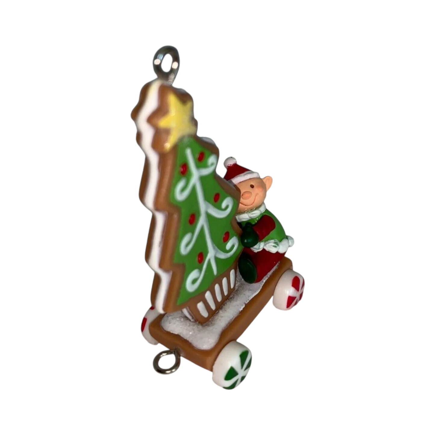 2009 Cheerful Elf Hallmark Ornament (Santa's Sleigh) QXC9035