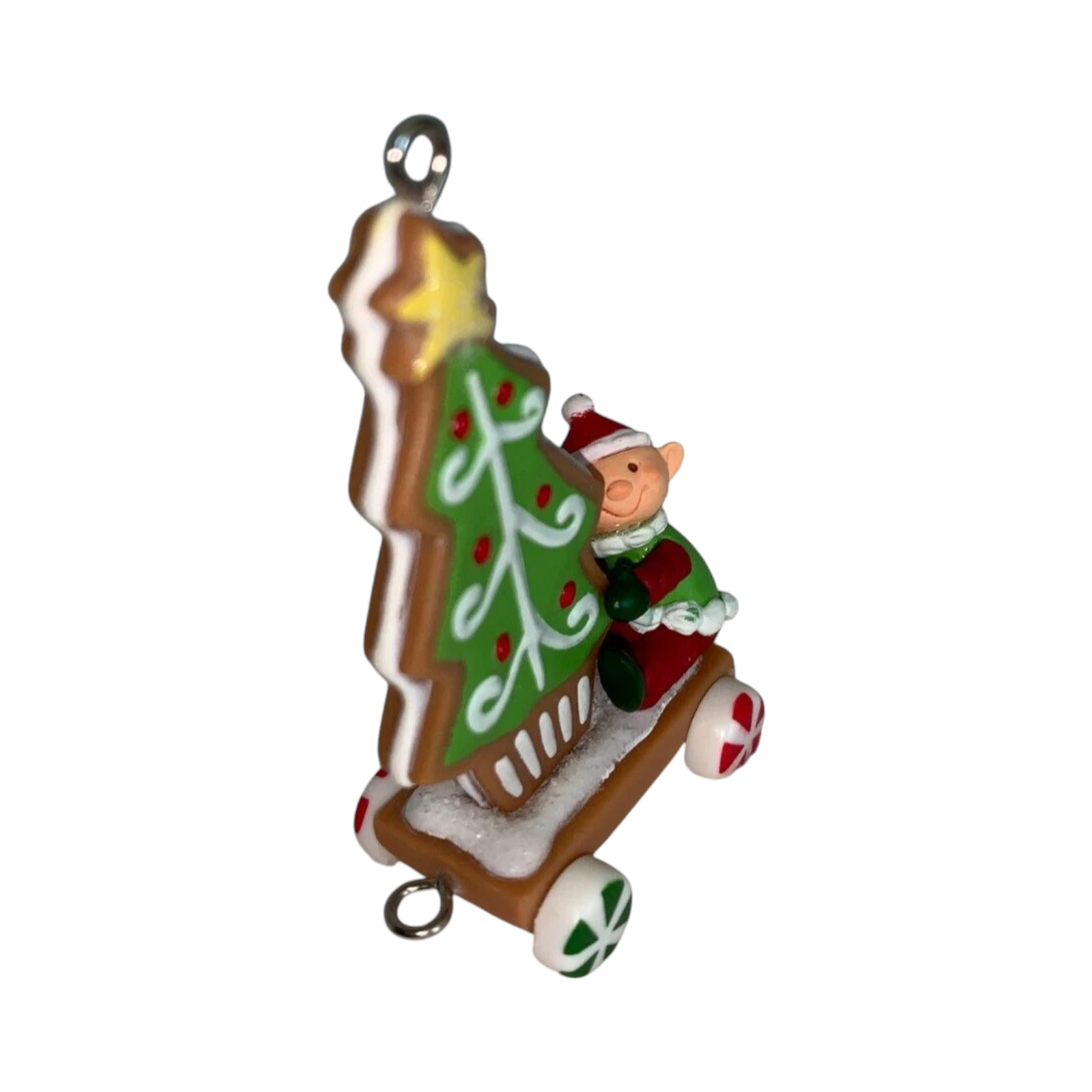 2009 Cheerful Elf Hallmark Ornament (Santa's Sleigh) QXC9035