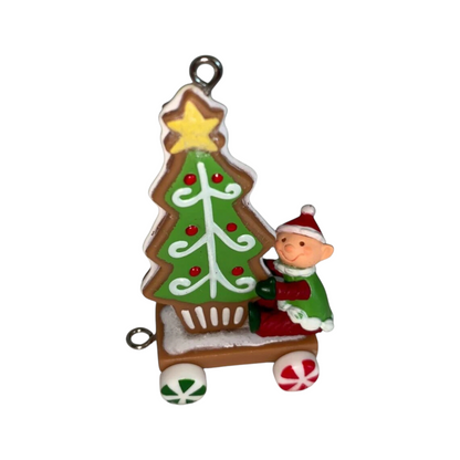 2009 Cheerful Elf Hallmark Ornament (Santa's Sleigh) QXC9035